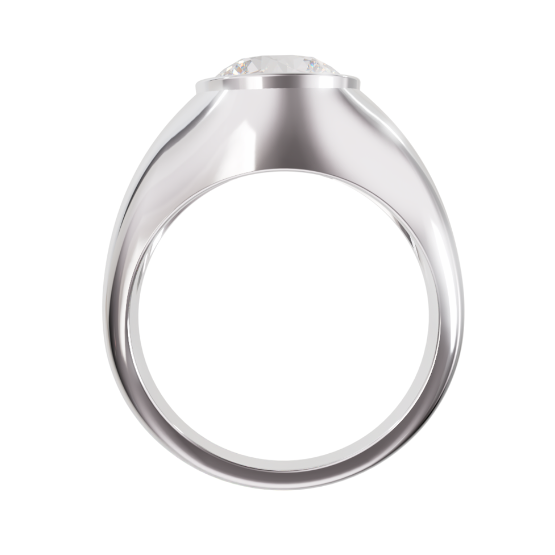 Lab Grown Diamond Round Single Stone Ring