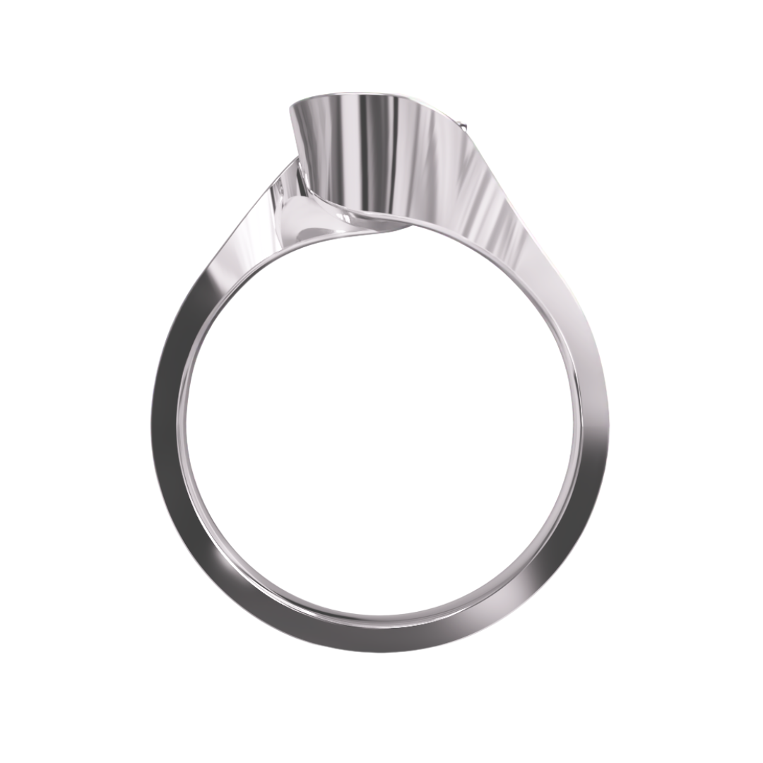 Lab Grown Diamond Round Twist Single Stone Ring