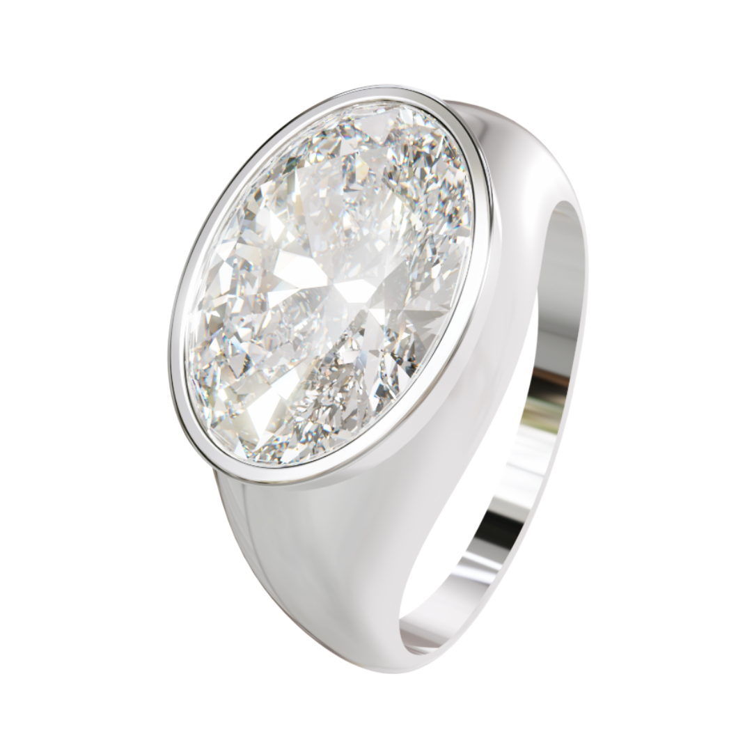 Lab Grown Diamond Oval East West Ring