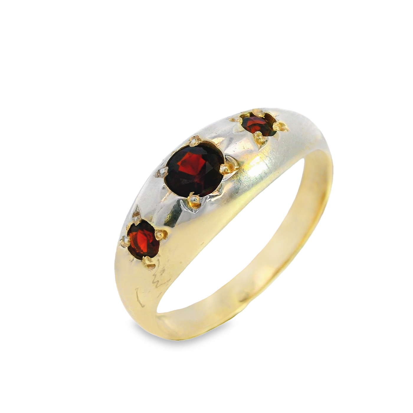 Three Stone Gypsy Ring