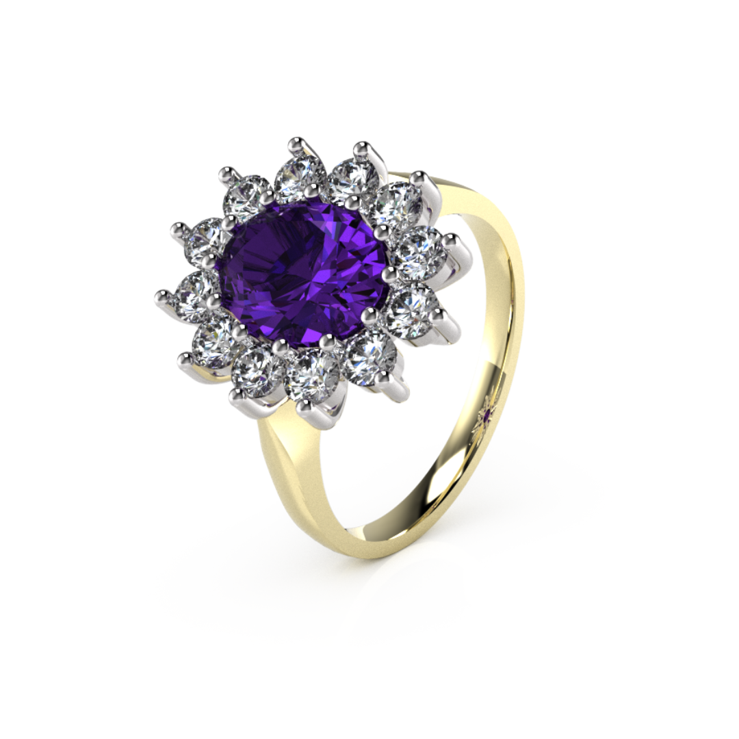 Oval Star Cluster Ring