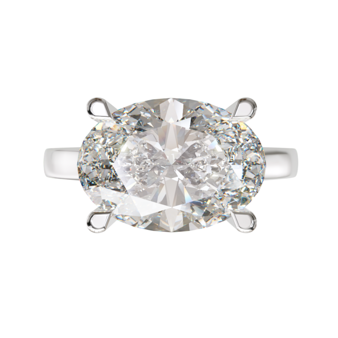 Lab Grown Diamond Oval East West Ring