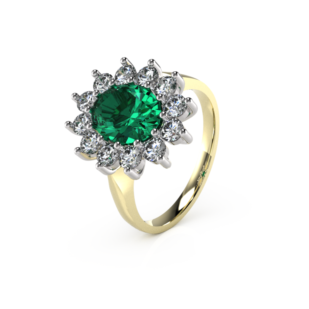 Oval Star Cluster Ring