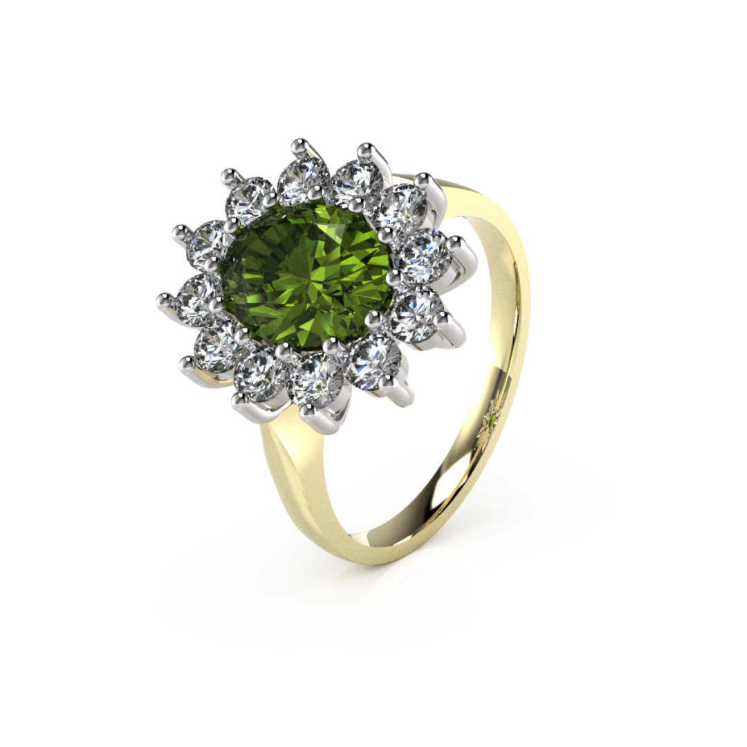 Oval Star Cluster Ring