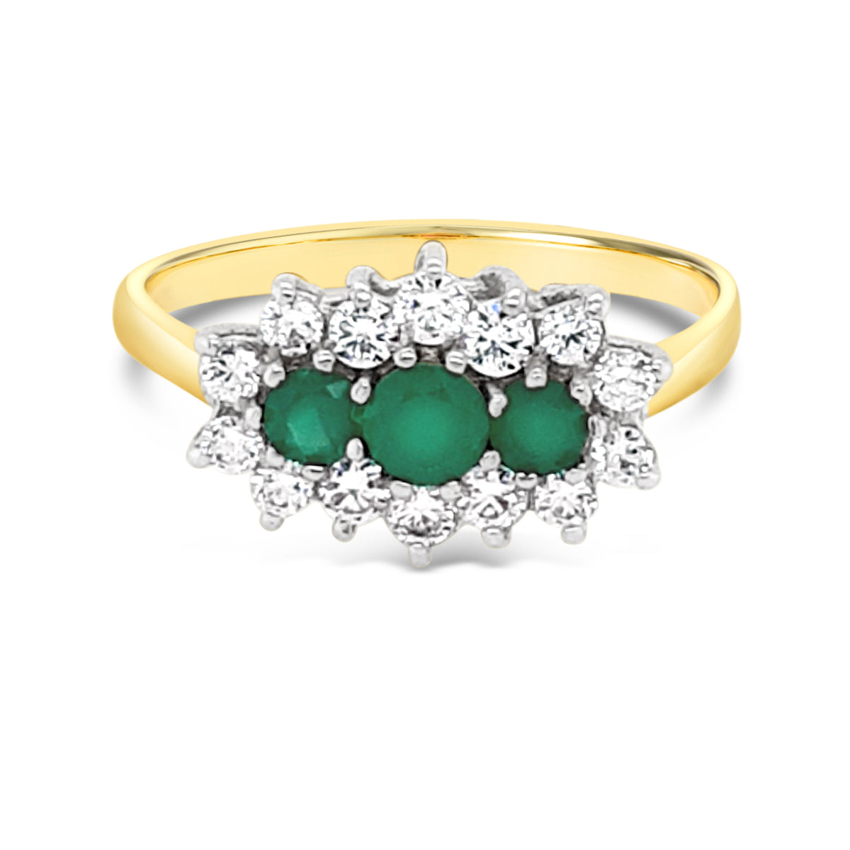 Triple centre stone cluster