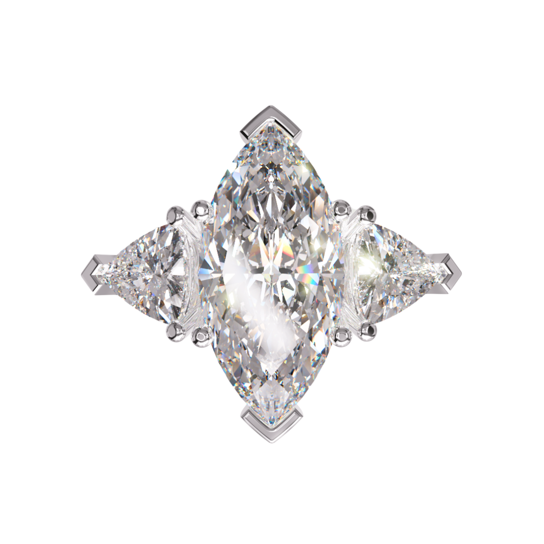 Lab Grown Diamond 3 Stone Ring