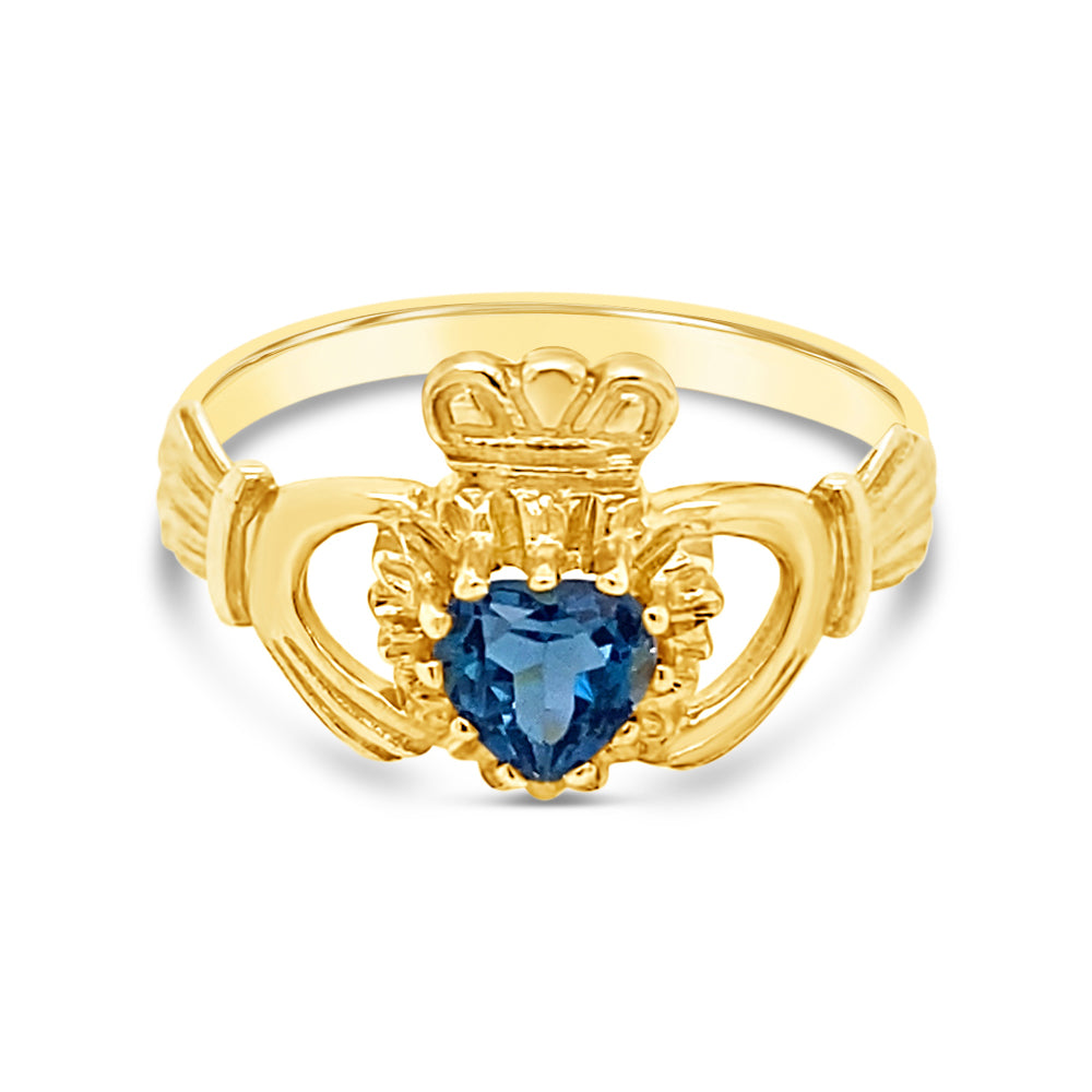 Gemstone Claddagh Ring.