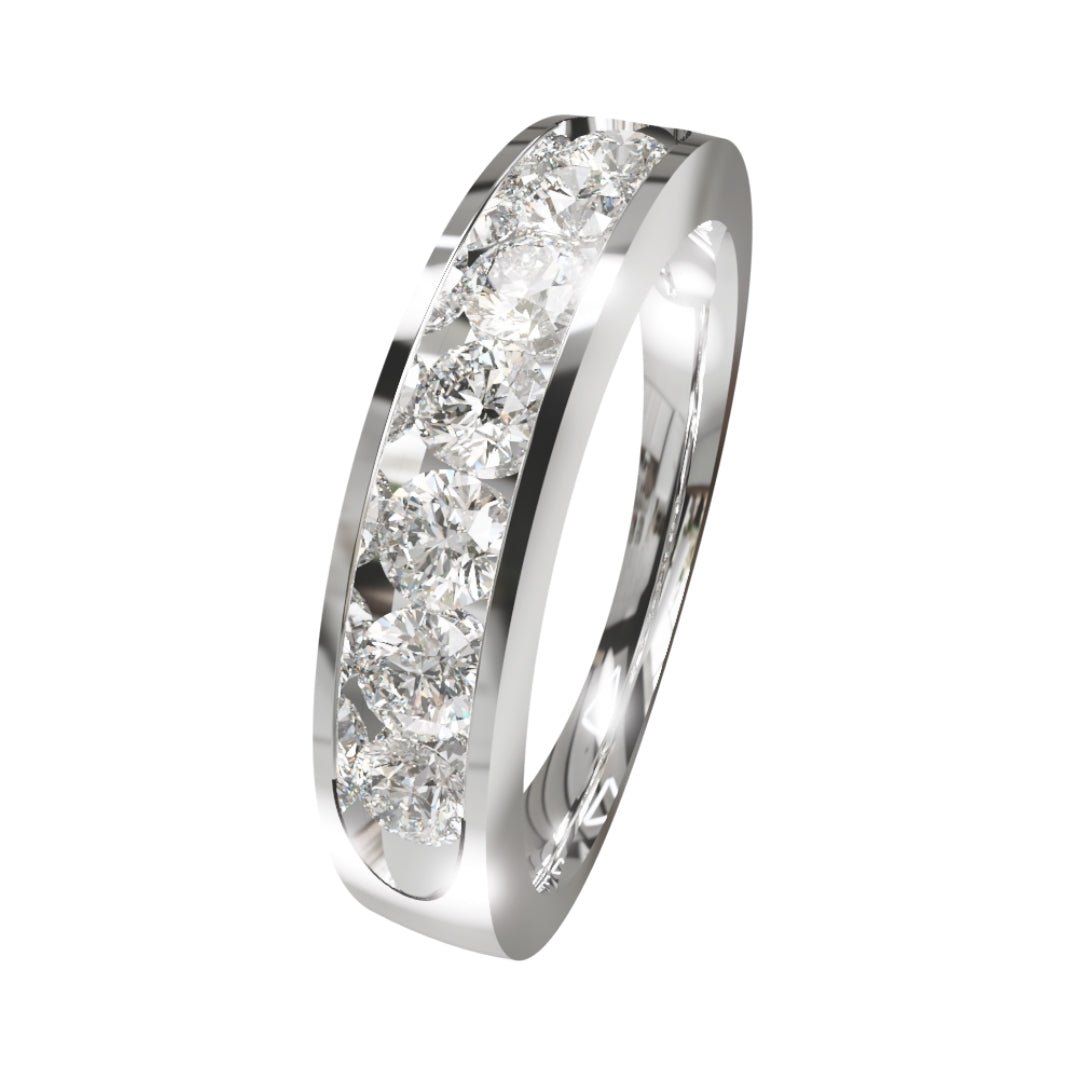 Lab Grown Diamond Seven Stone Channel Set Eternity Ring