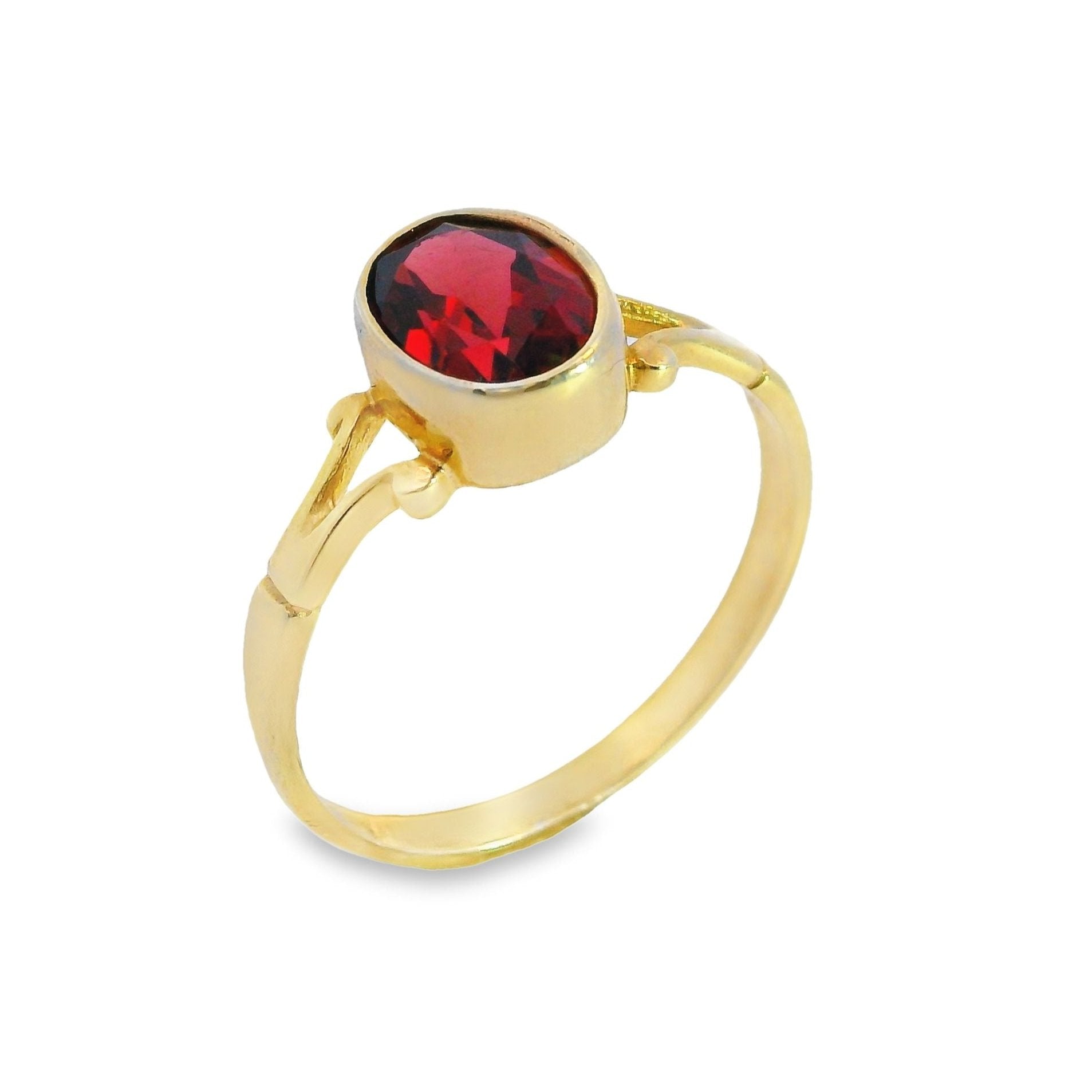 Oval Rubover Single Stone