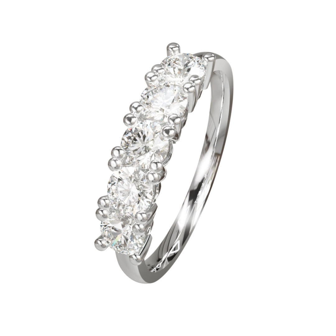 Lab Grown Diamond Five Stone Eternity Ring (In Stock)