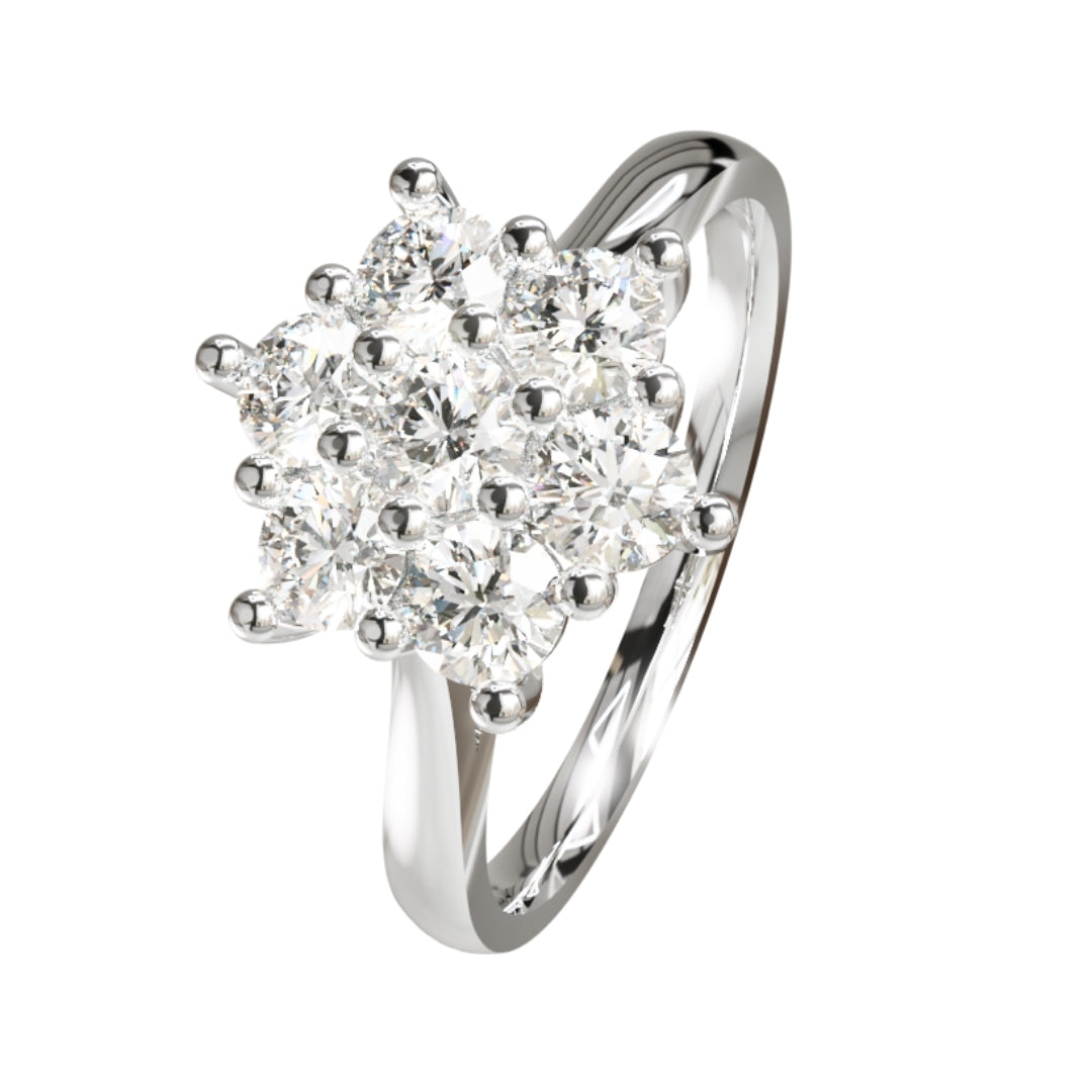 Lab Grown Diamond Cluster Ring