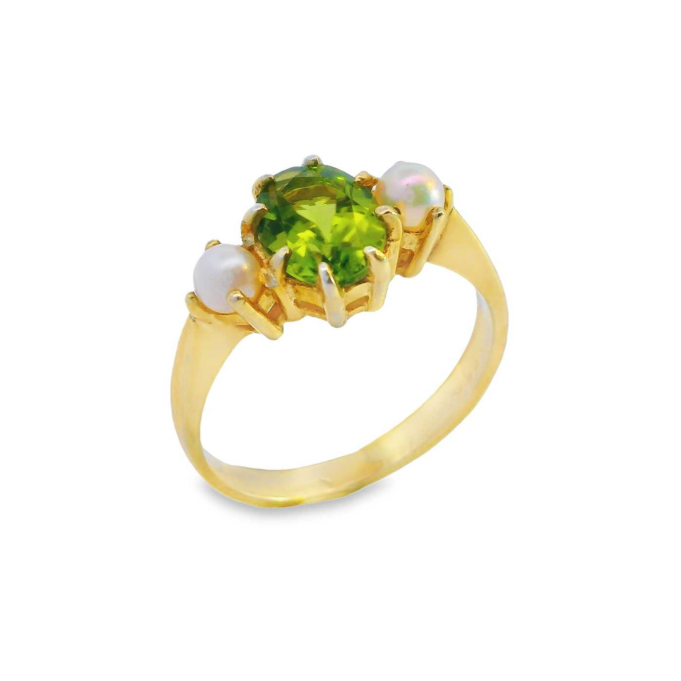 Oval Centre Three Stone Claw Set Ring