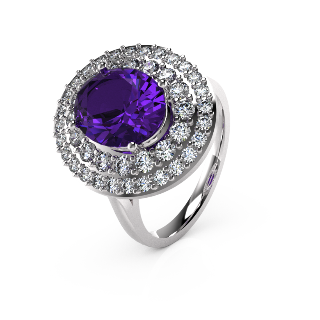 Oval Centre with Double Halo