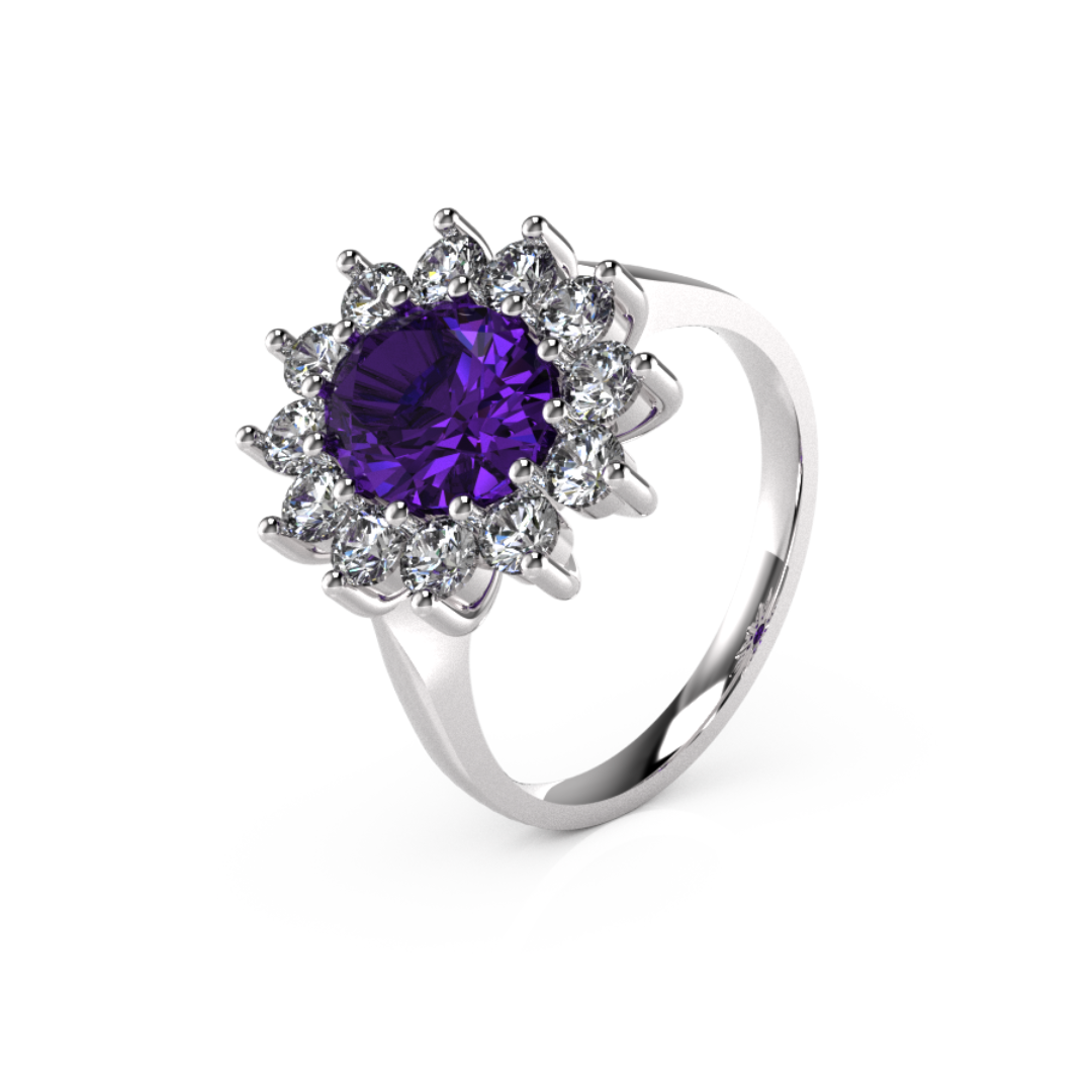 Oval Star Cluster Ring