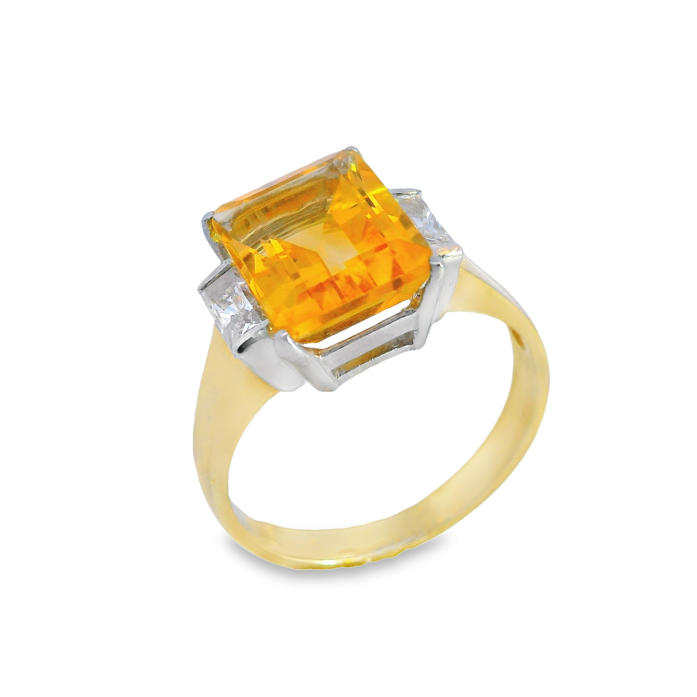 9ct Gold Octagonal Three Stone