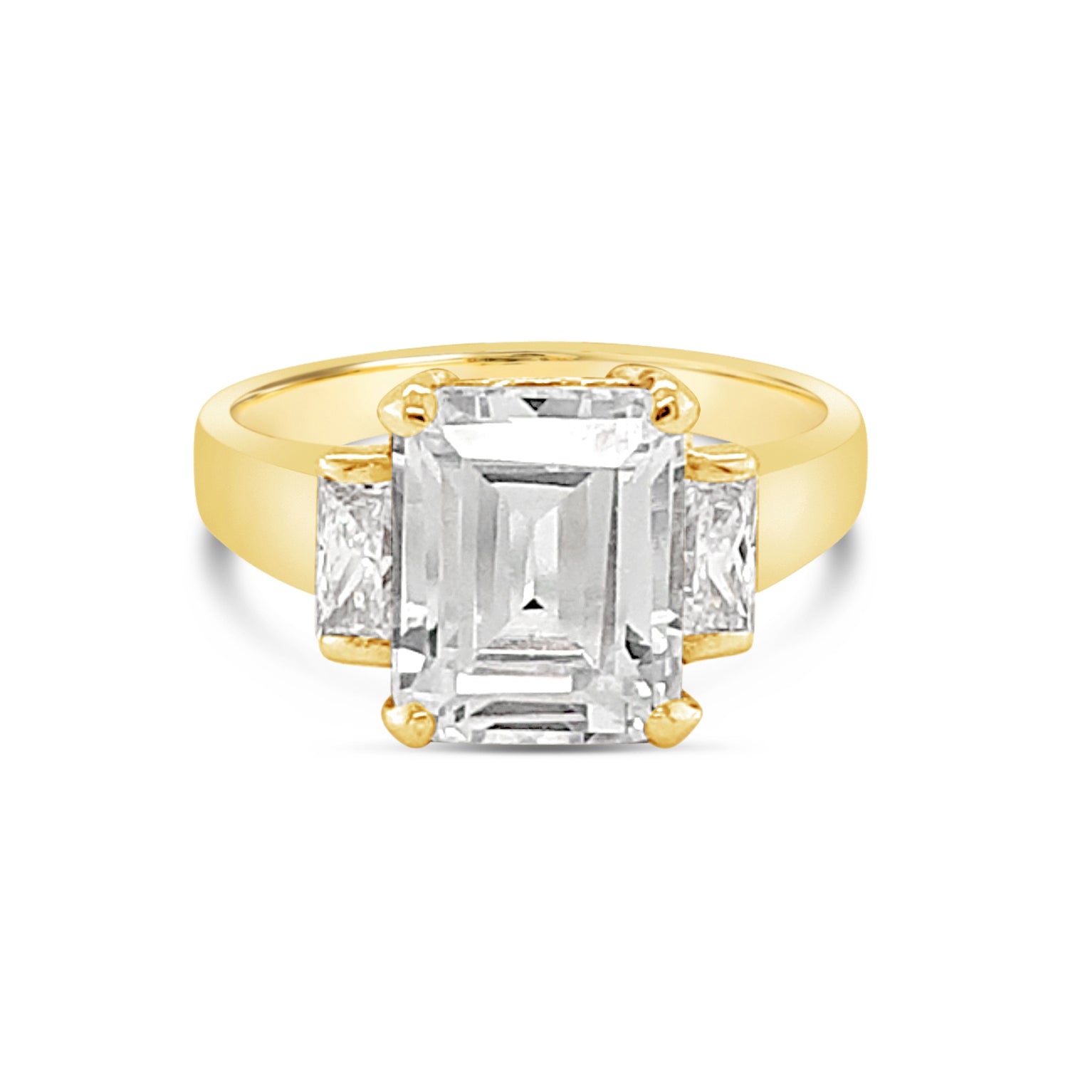 9ct Gold Octagonal Three Stone