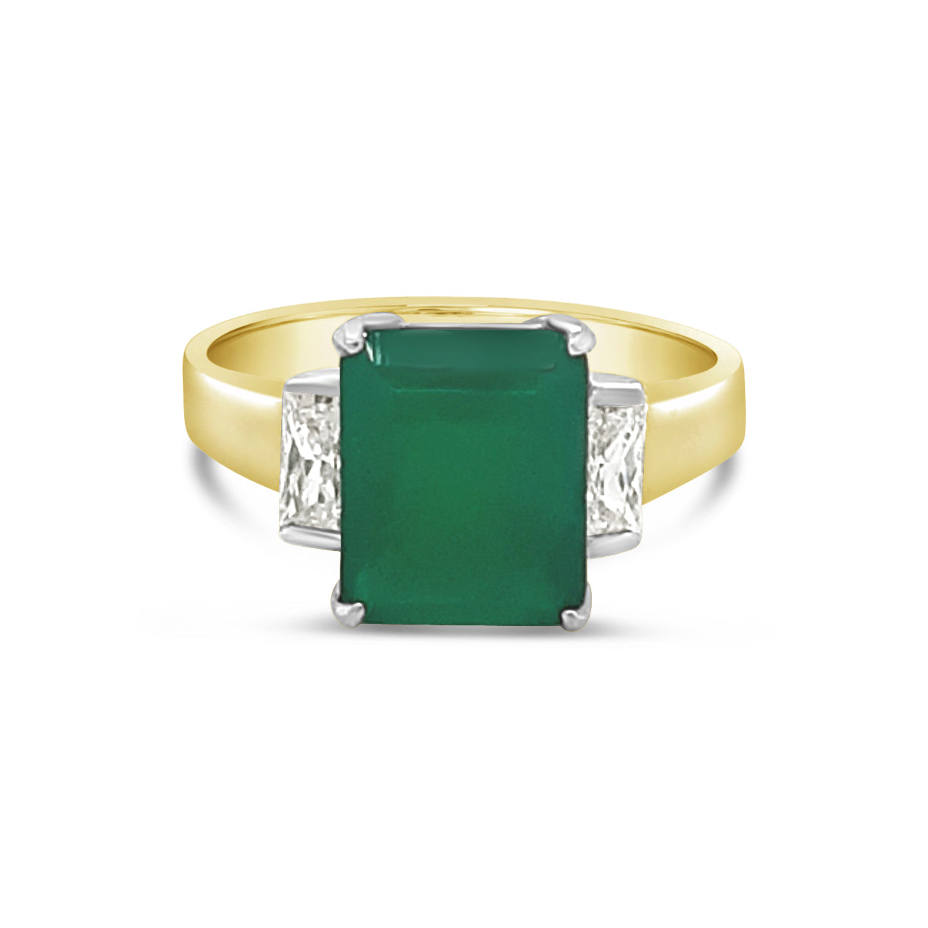 9ct Gold Octagonal Three Stone