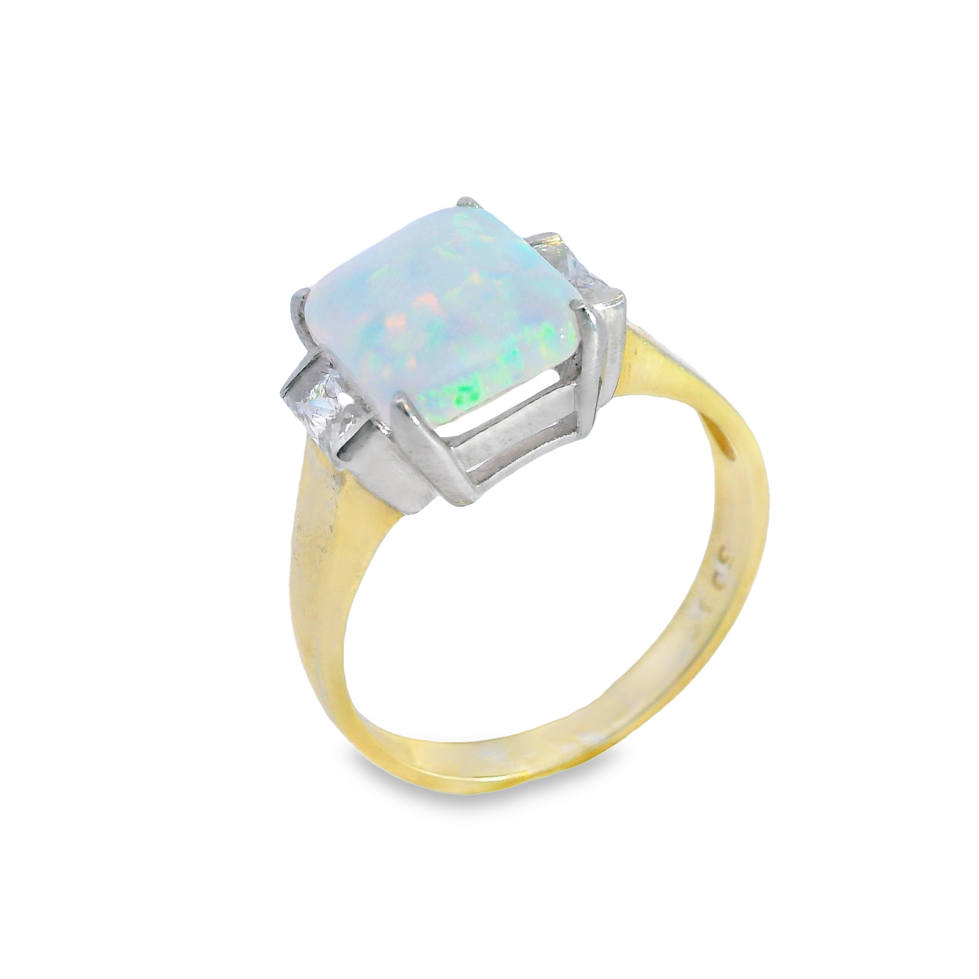 9ct Gold Octagonal Three Stone