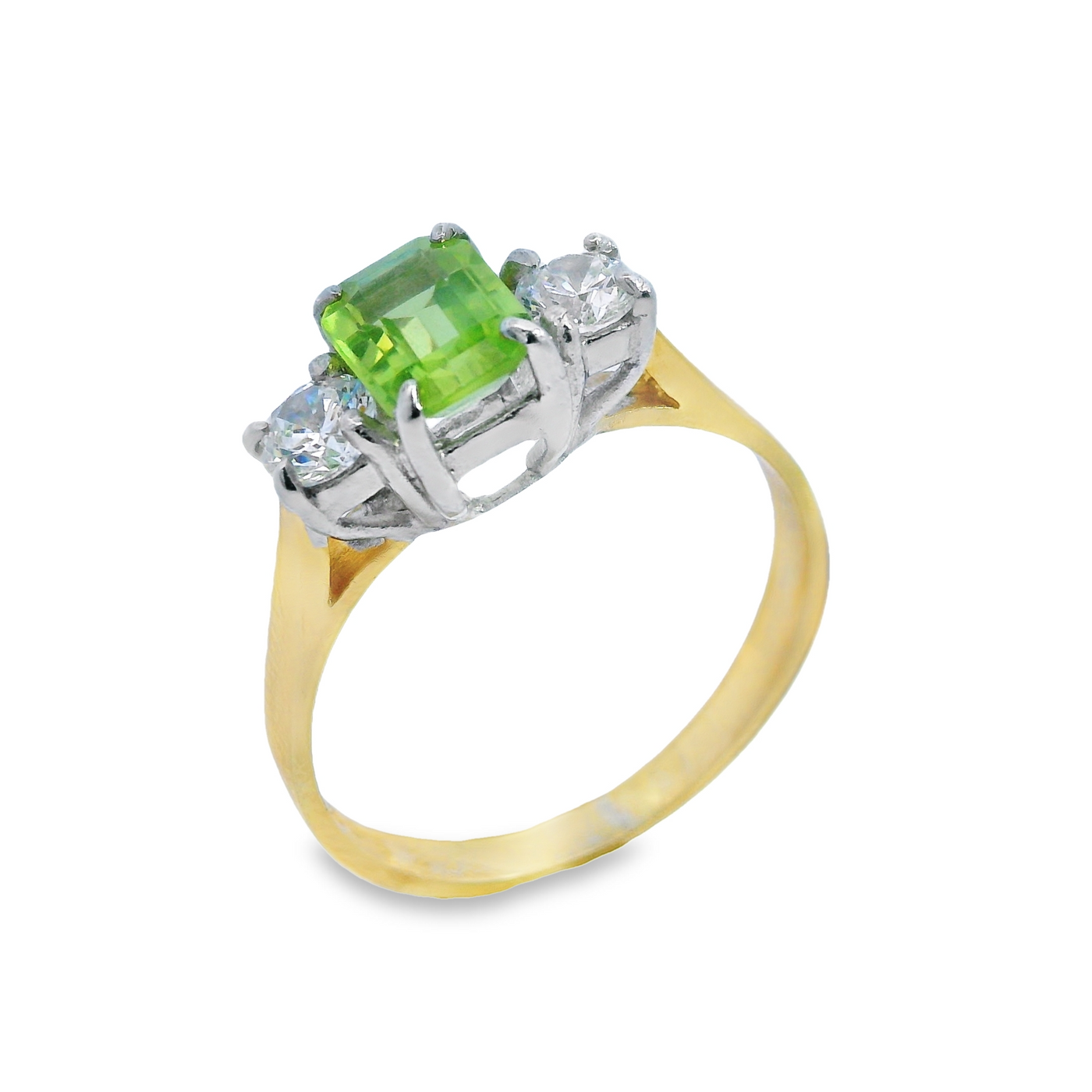 Gemstone Octagonal Centre Three Stone