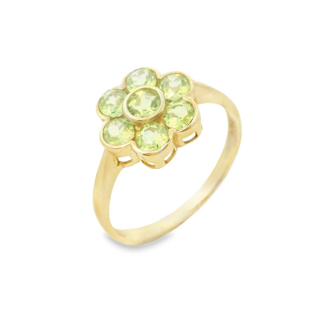 Seven Stone Rubover Flower Cluster