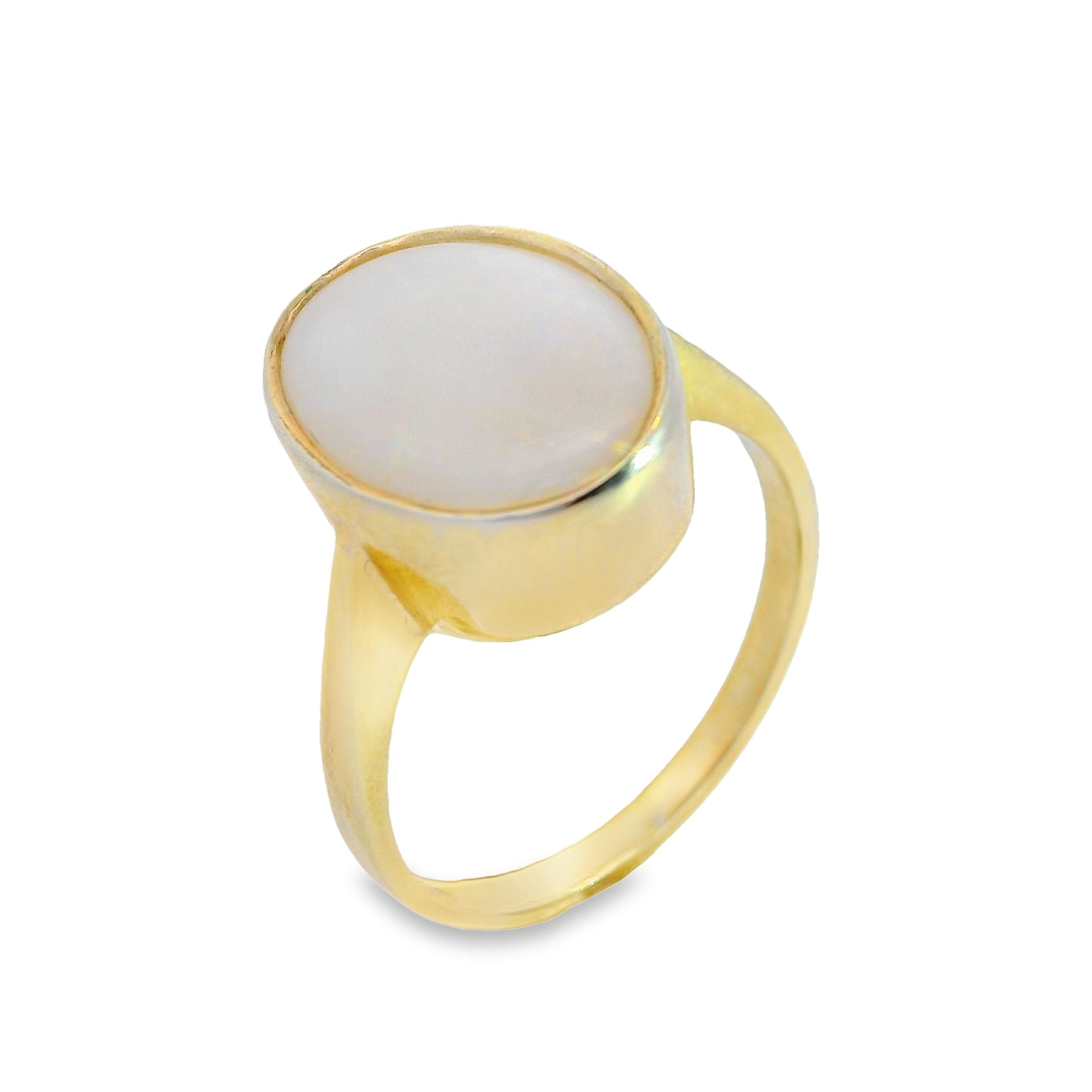 Single Stone Large Oval Rub over