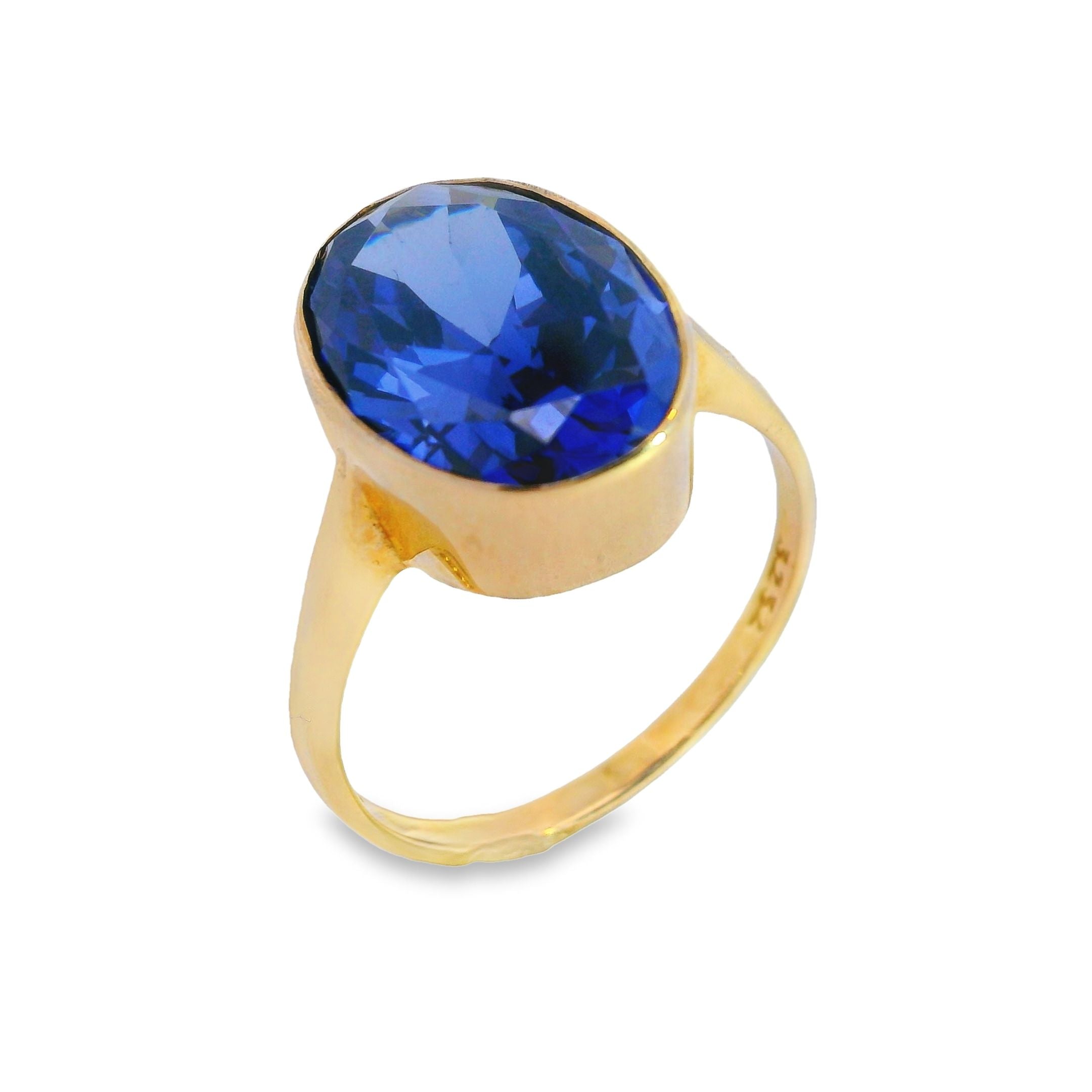 Single Stone Large Oval Rub over