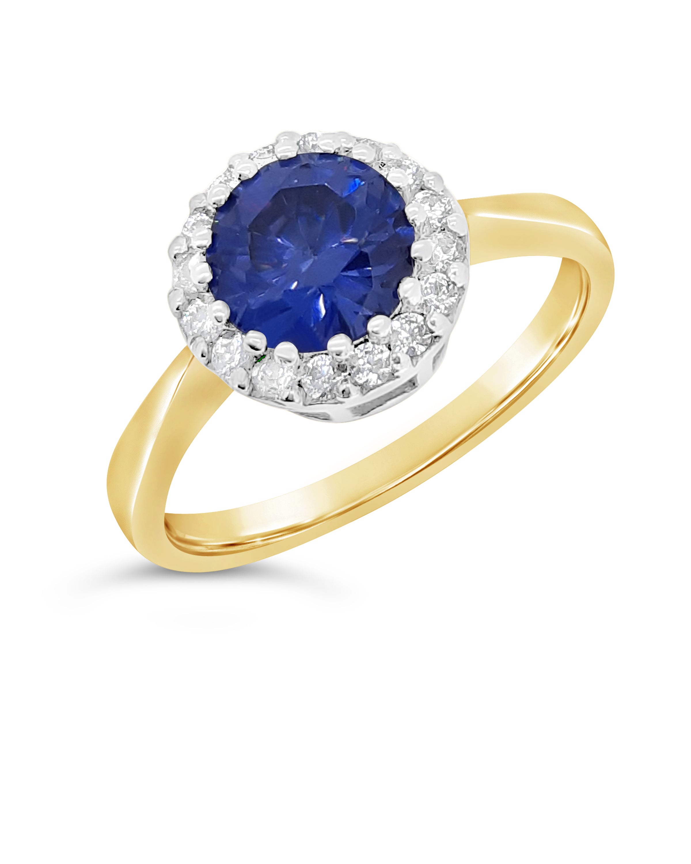 Round Halo CZ Shoulders