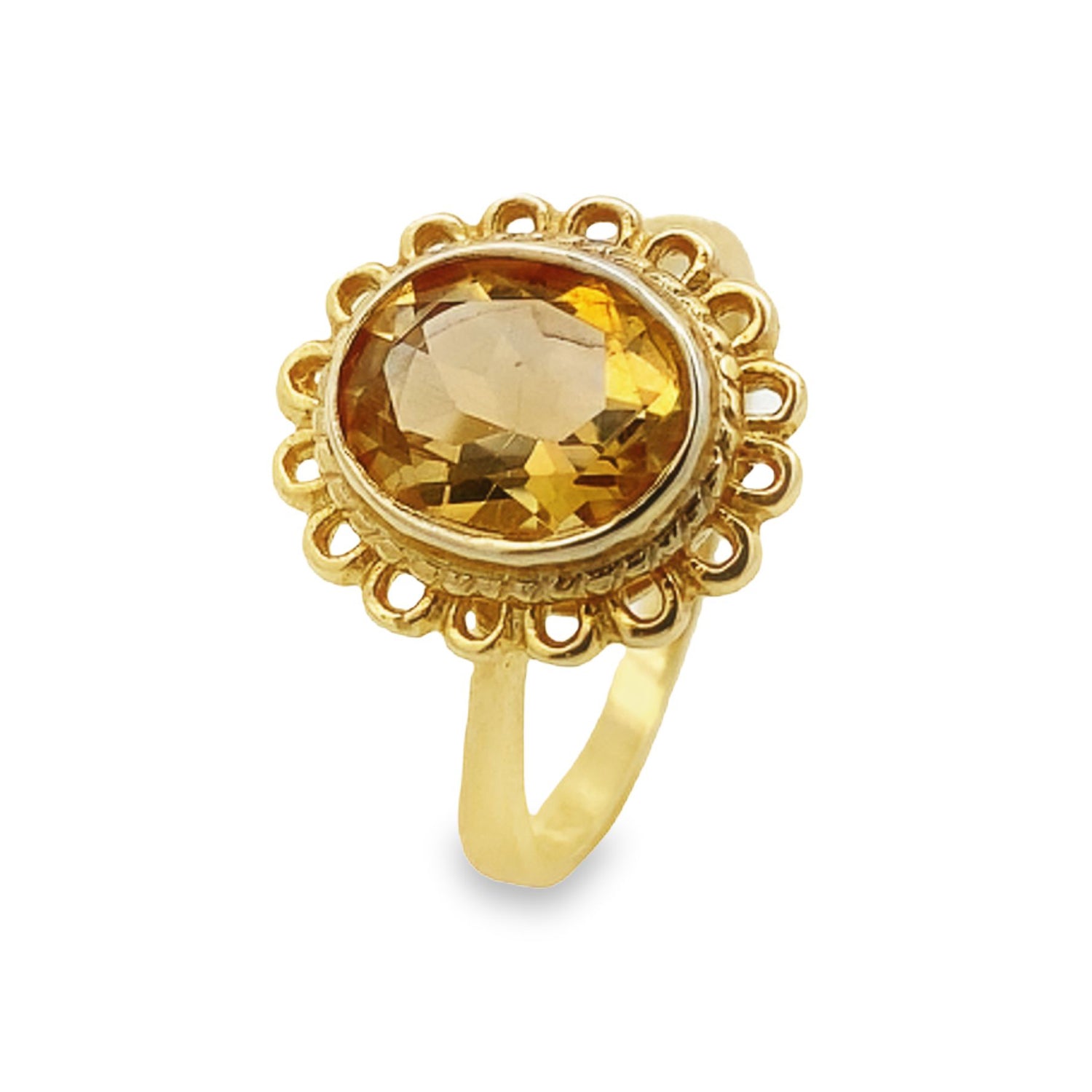 Fancy Oval Rub Over Single Stone