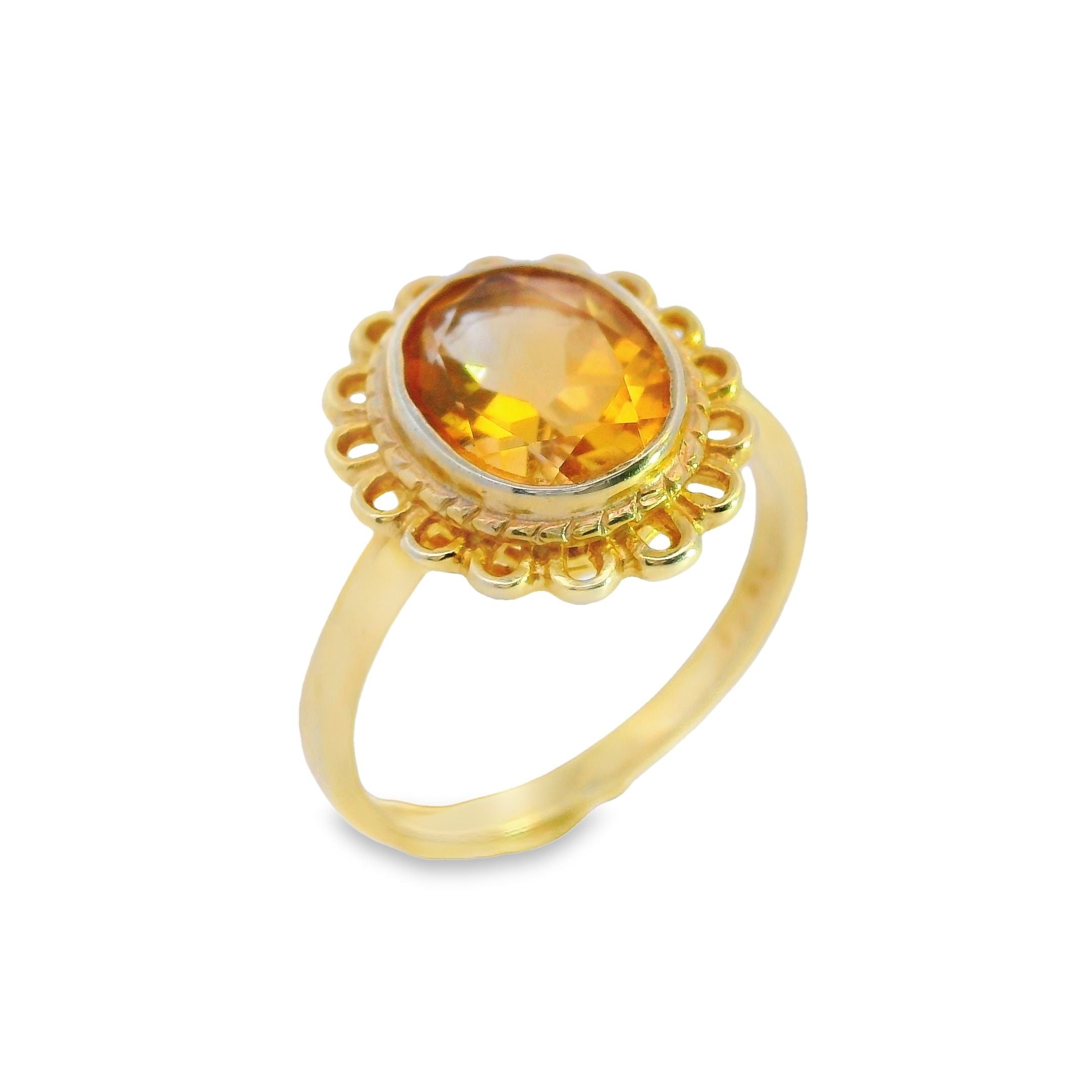 Fancy Oval Rub Over Single Stone