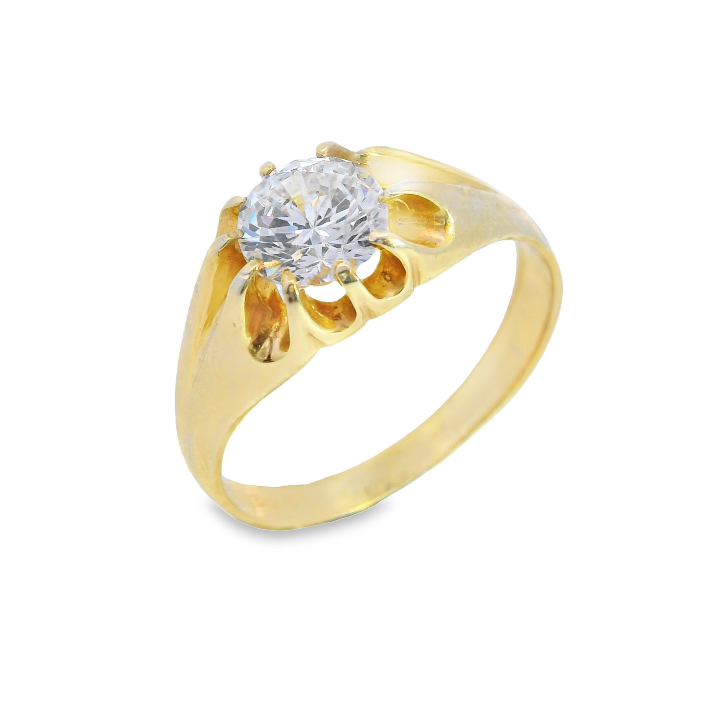 Claw Set Single Stone Gents Ring