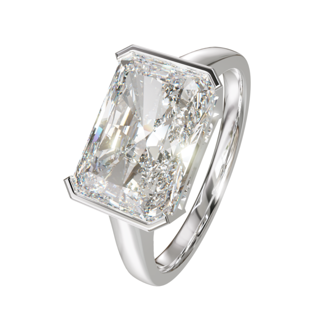 Lab Grown Diamond Radiant East West Ring