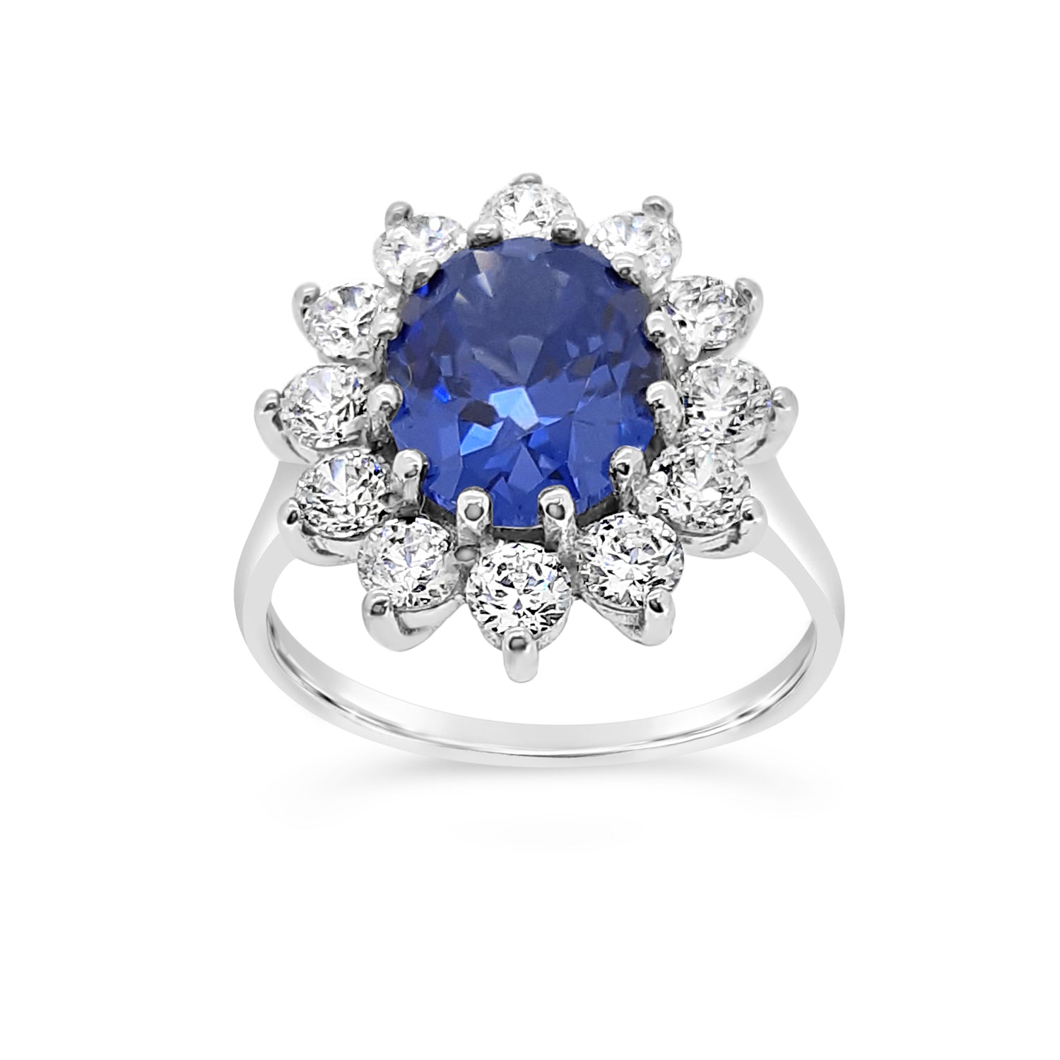 Oval Star Cluster Ring