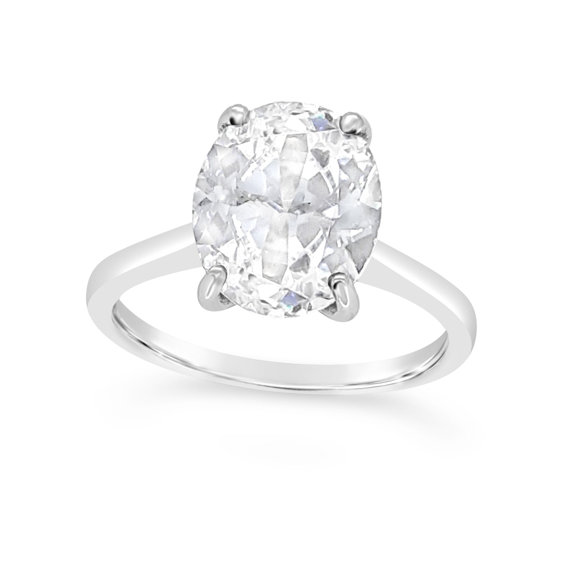 9ct Gold Oval CZ Solitaire