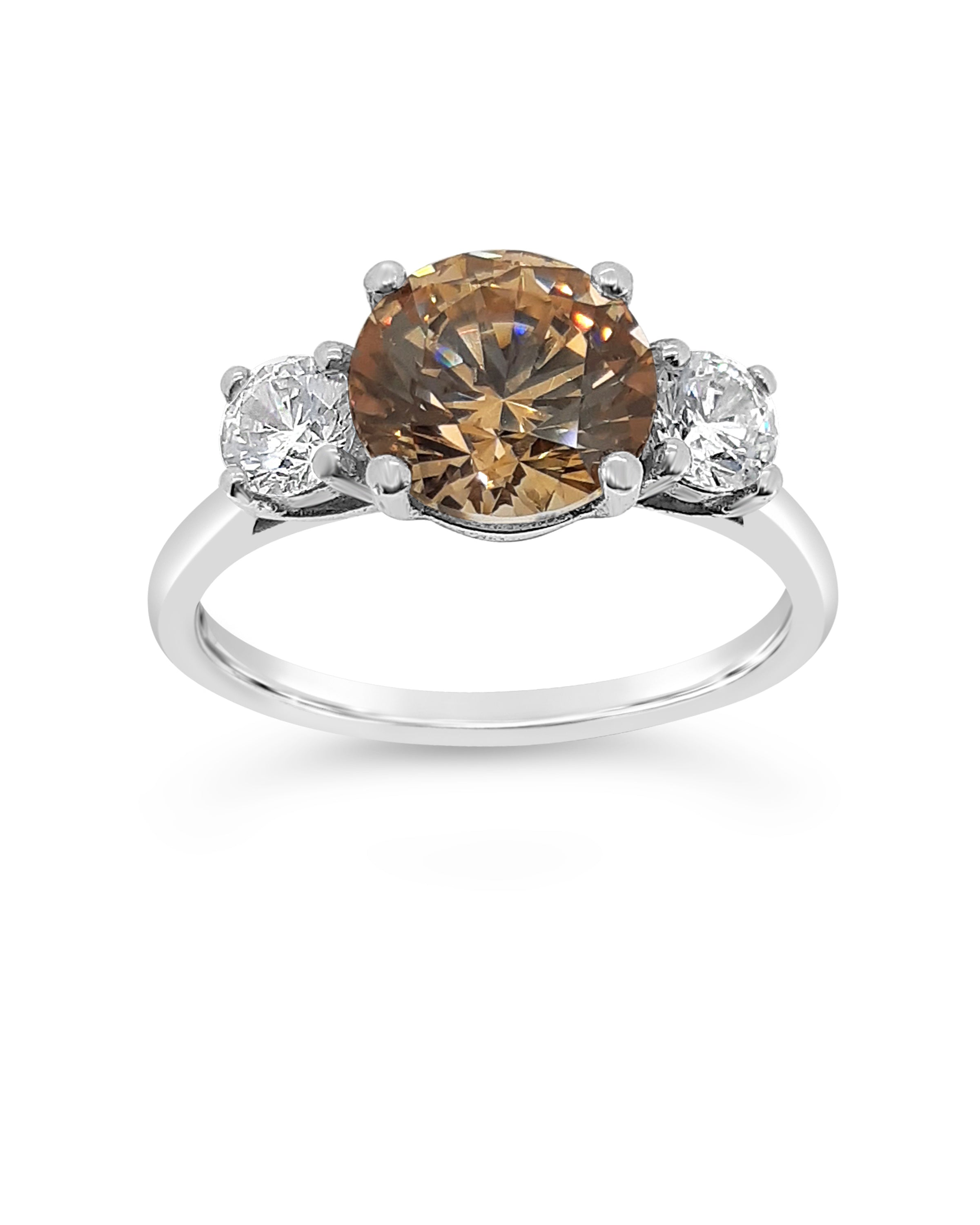 Claw Set Three Stone Ring