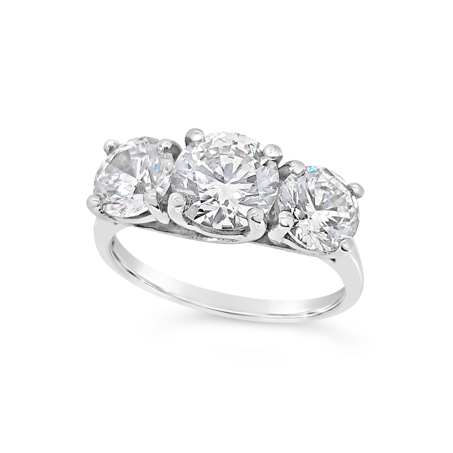 9ct Gold large CZ 3 stone