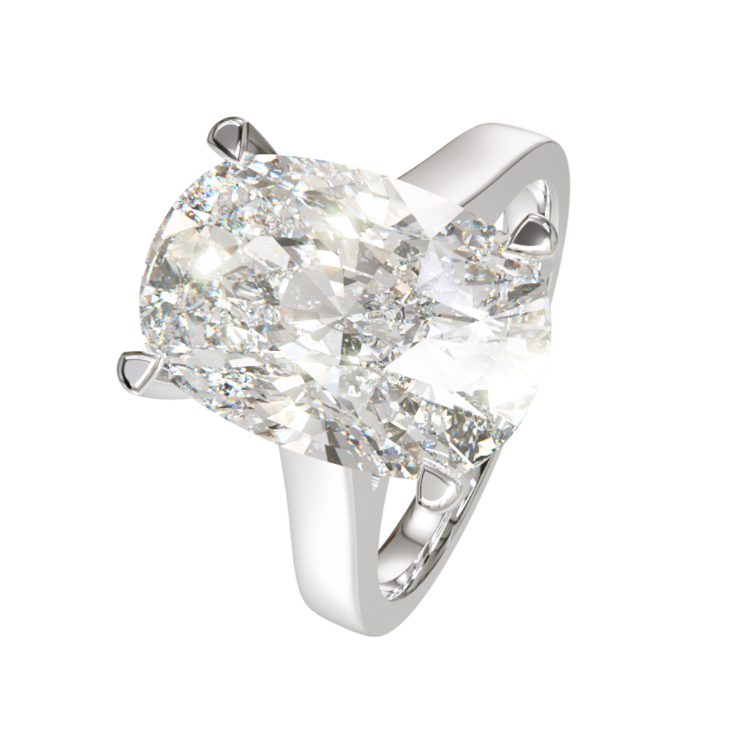 Lab Grown Diamond Oval Single Stone Ring