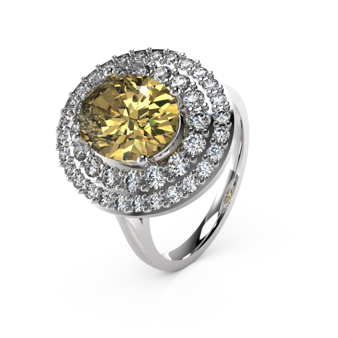 Oval Centre with Double Halo