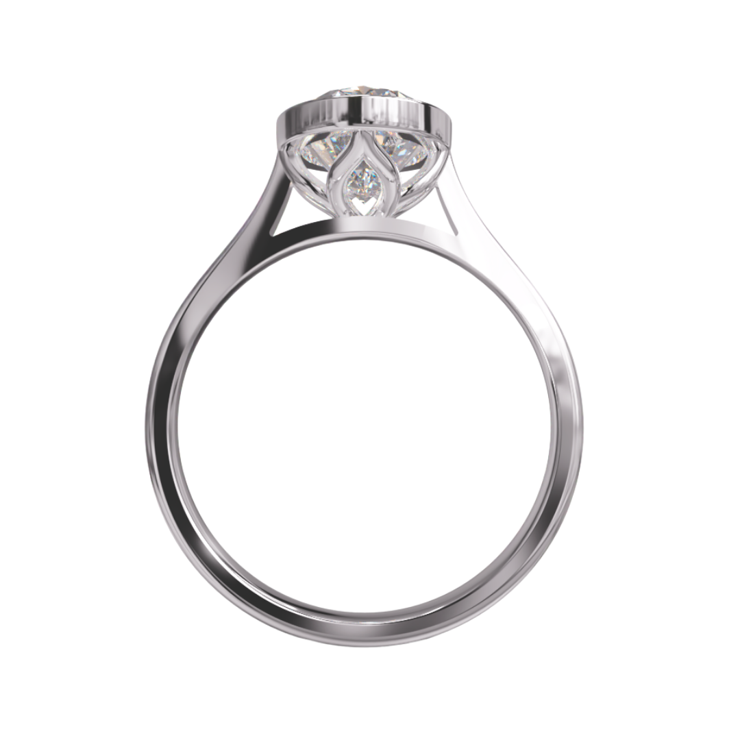 Lab Grown Diamond Oval Single Stone Ring