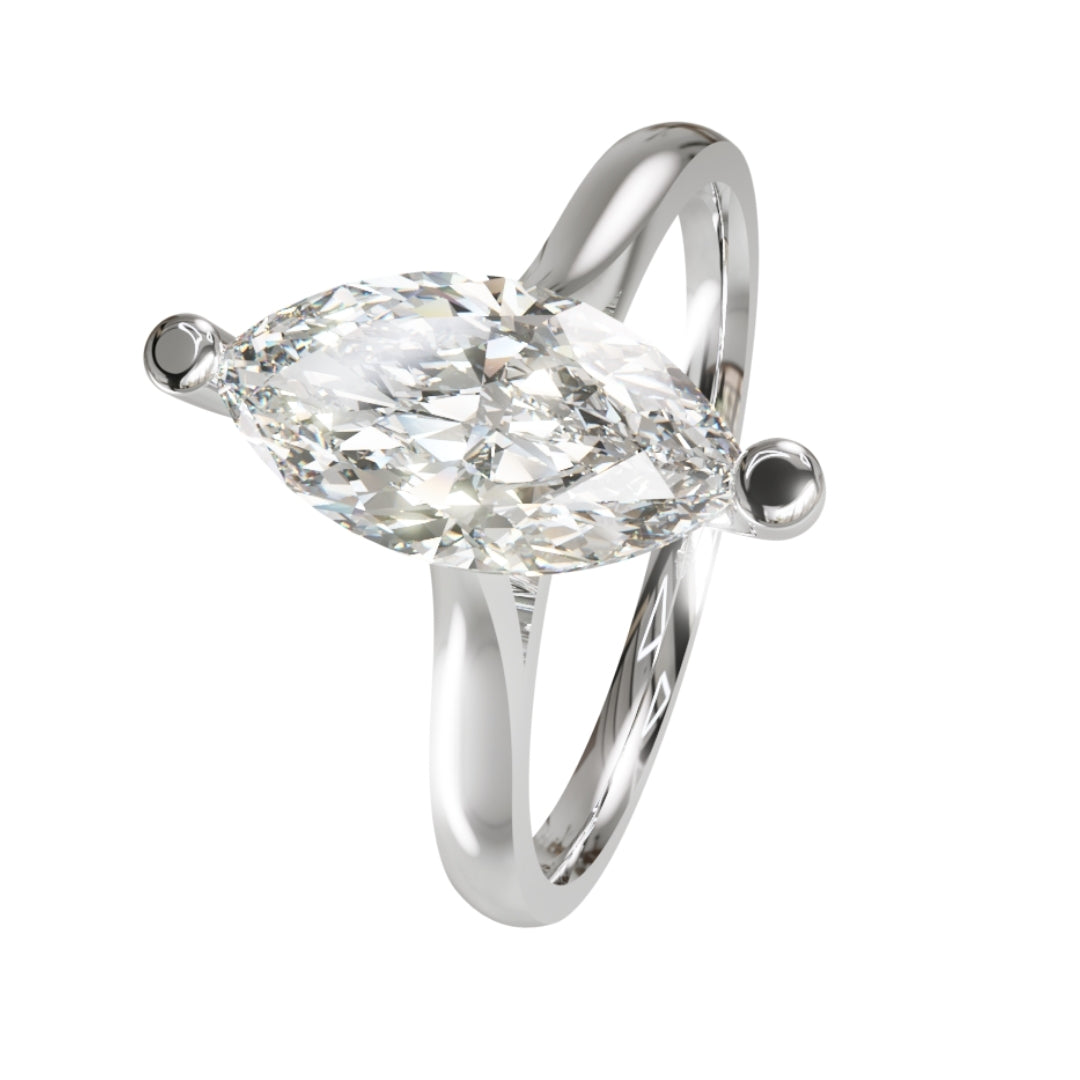 Lab Grown Diamond Marquise Single Stone Ring