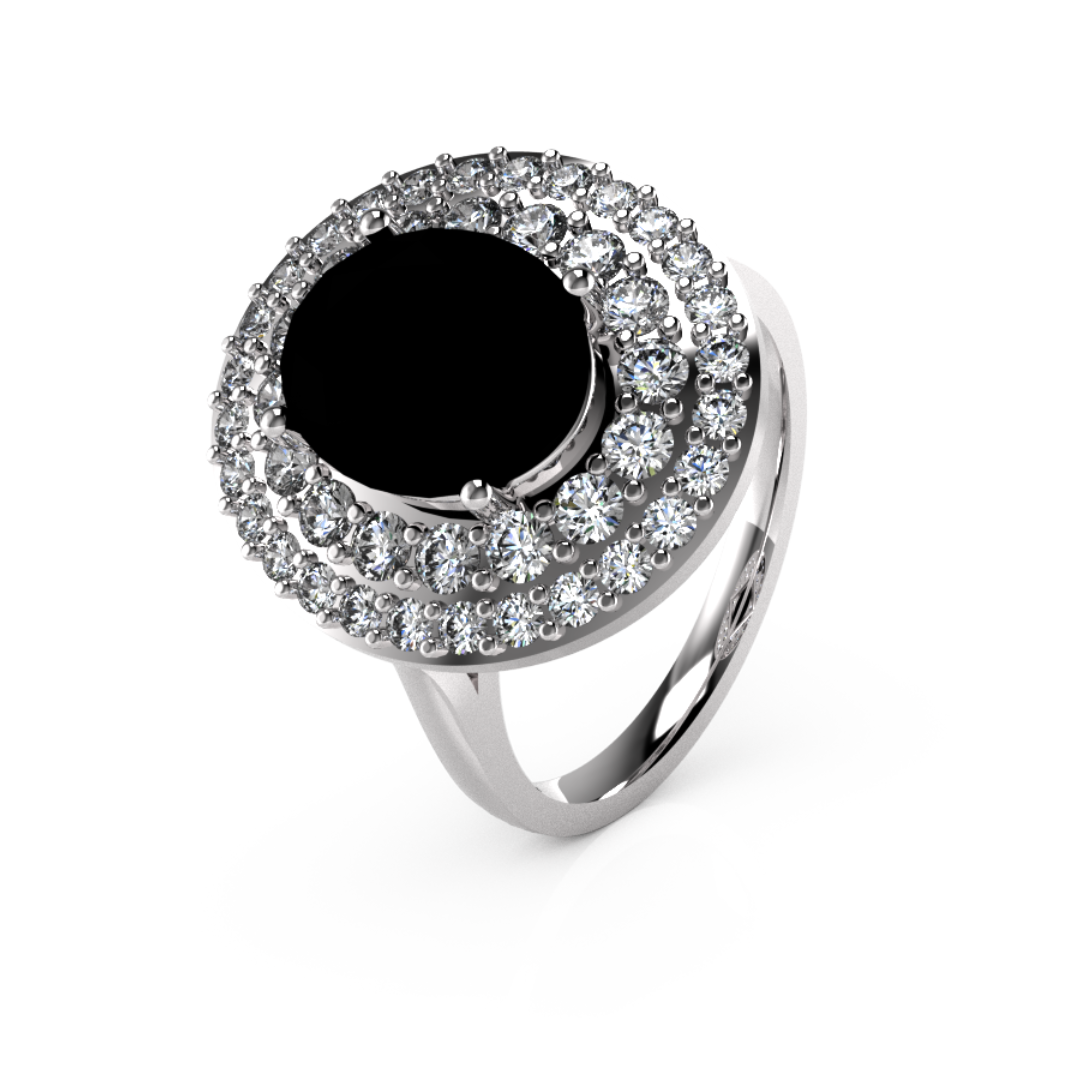 Oval Centre with Double Halo