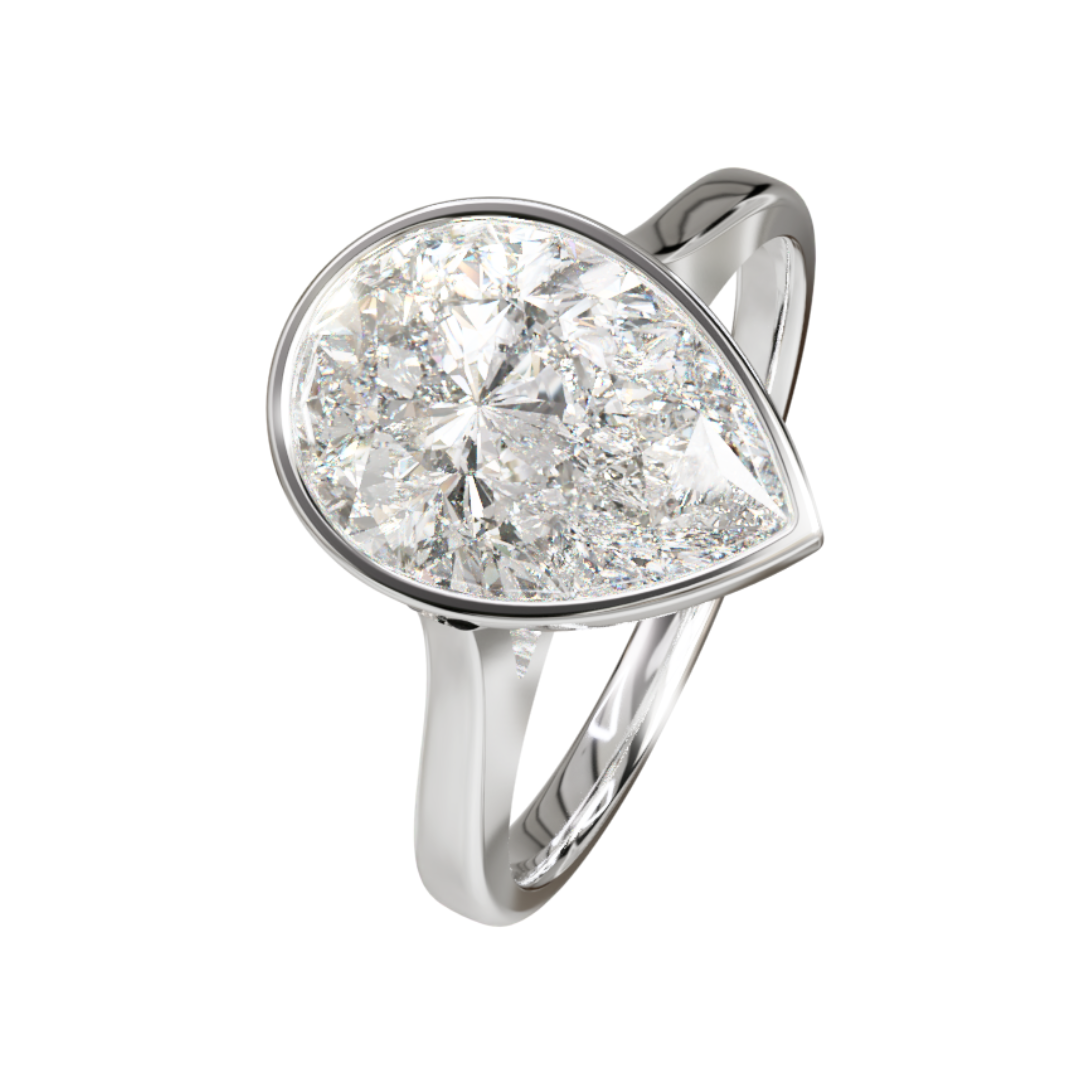 Lab Grown Diamond Pear Single Stone Ring