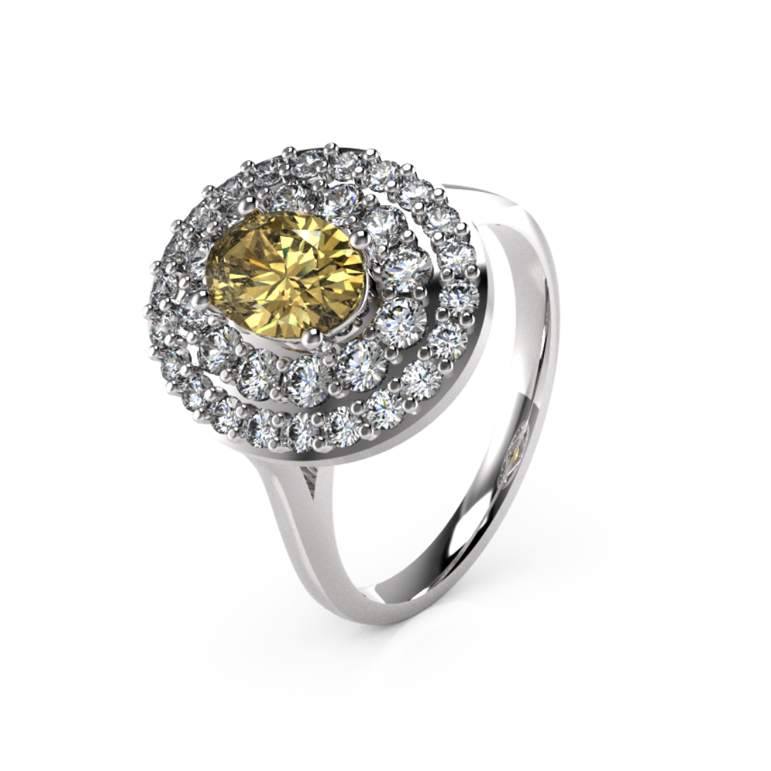 Oval Centre with Double Halo