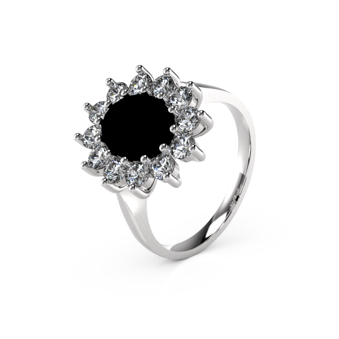 Oval Star Cluster Ring