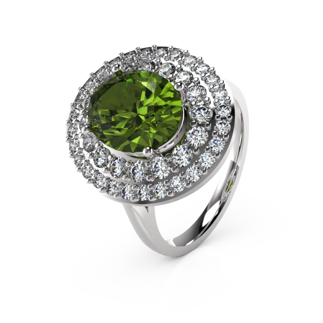 Oval Centre with Double Halo