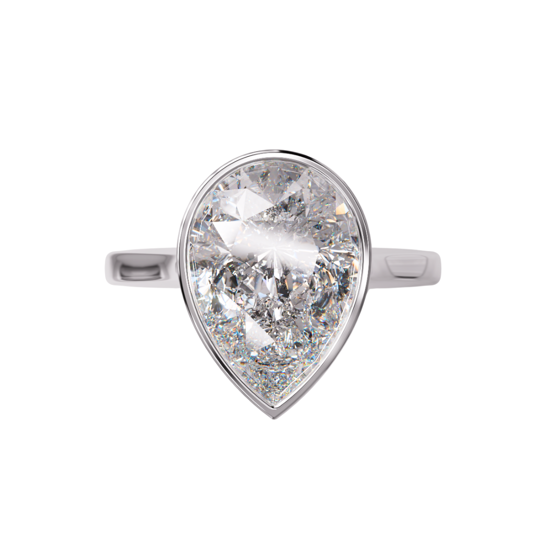 Lab Grown Diamond Pear Single Stone Ring