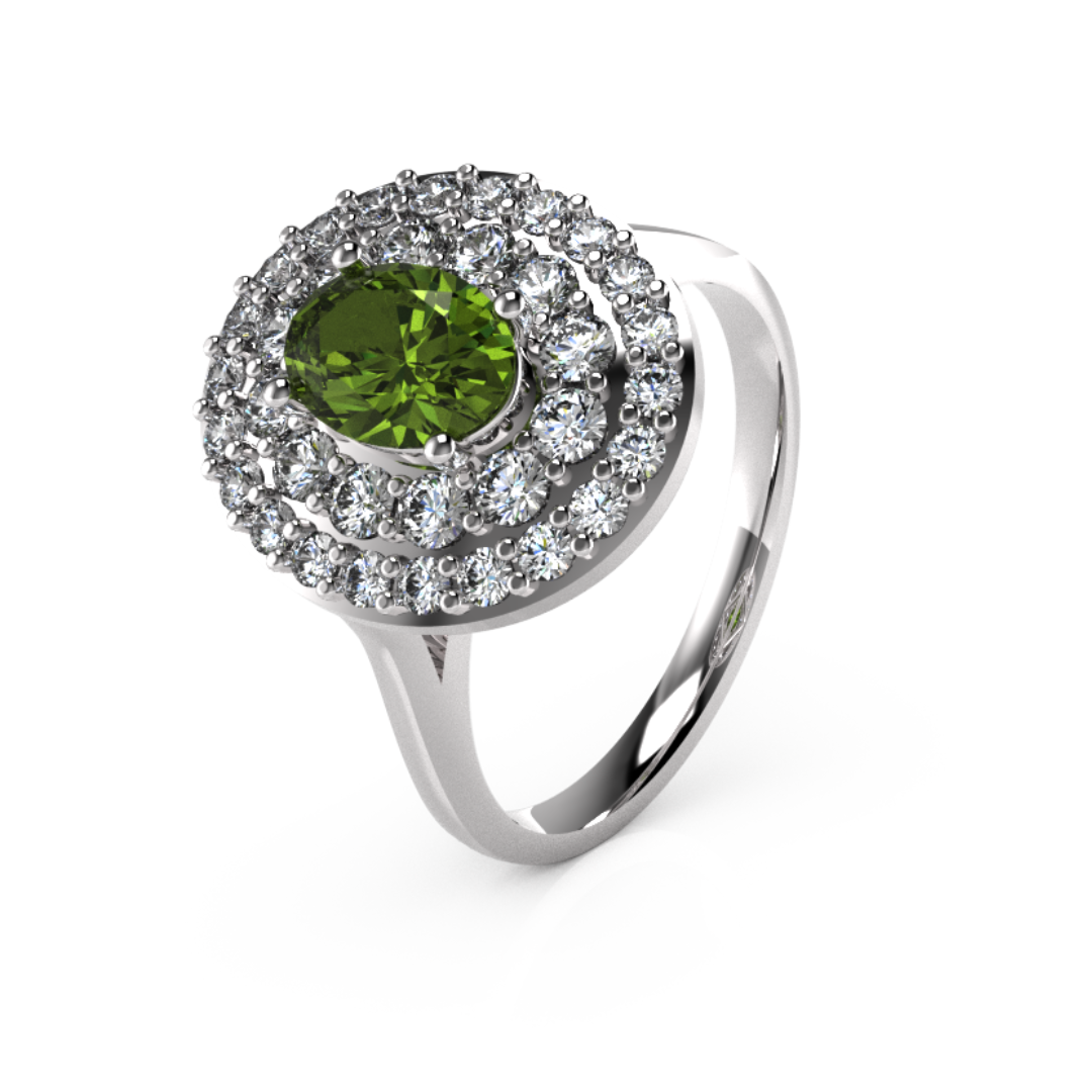 Oval Centre with Double Halo