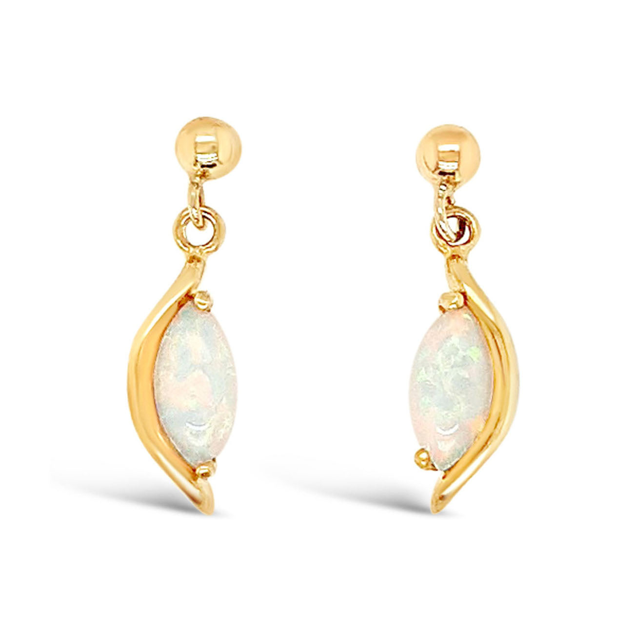 Single Stone Marquis Drop Earrings