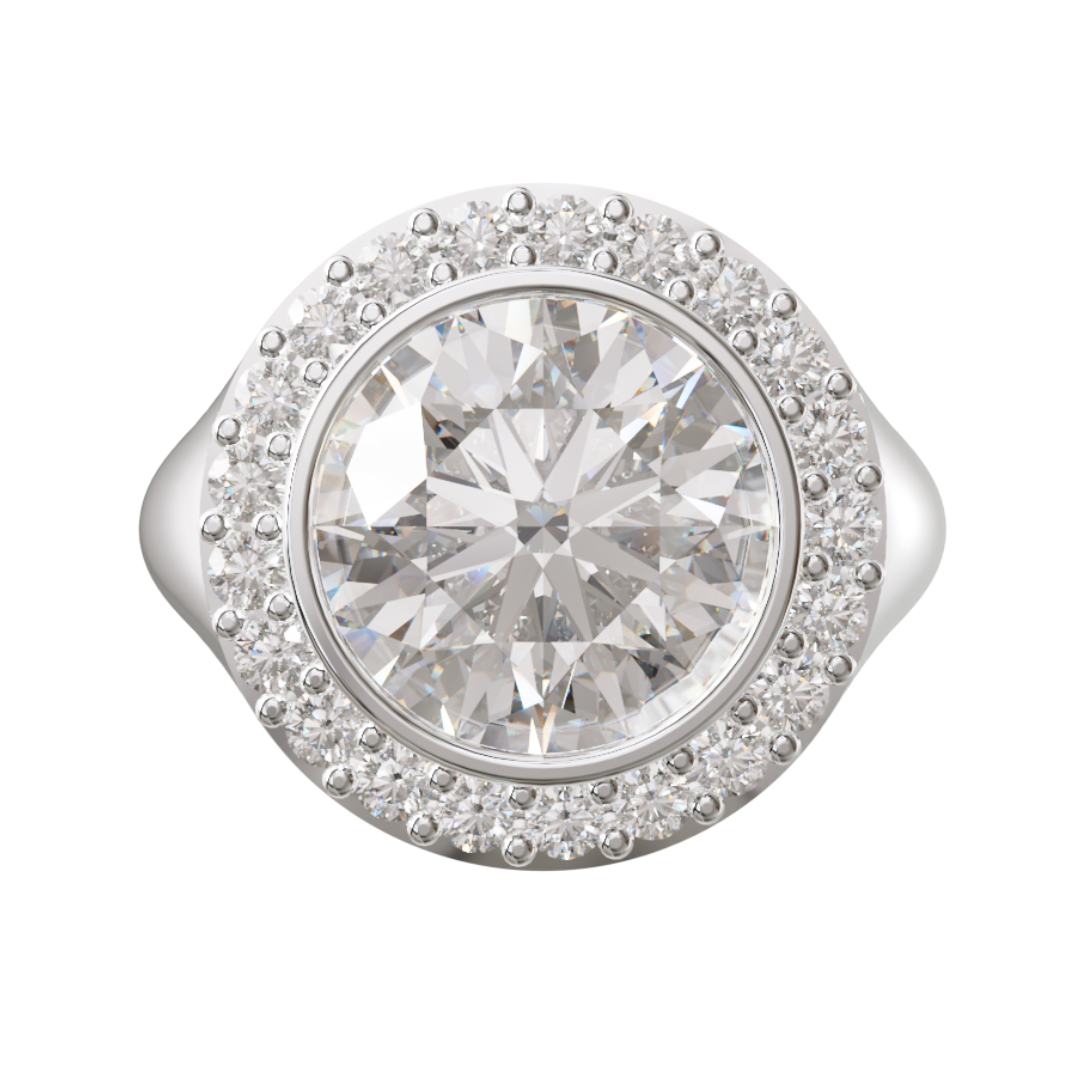 Lab Grown Diamond Round Halo Ring