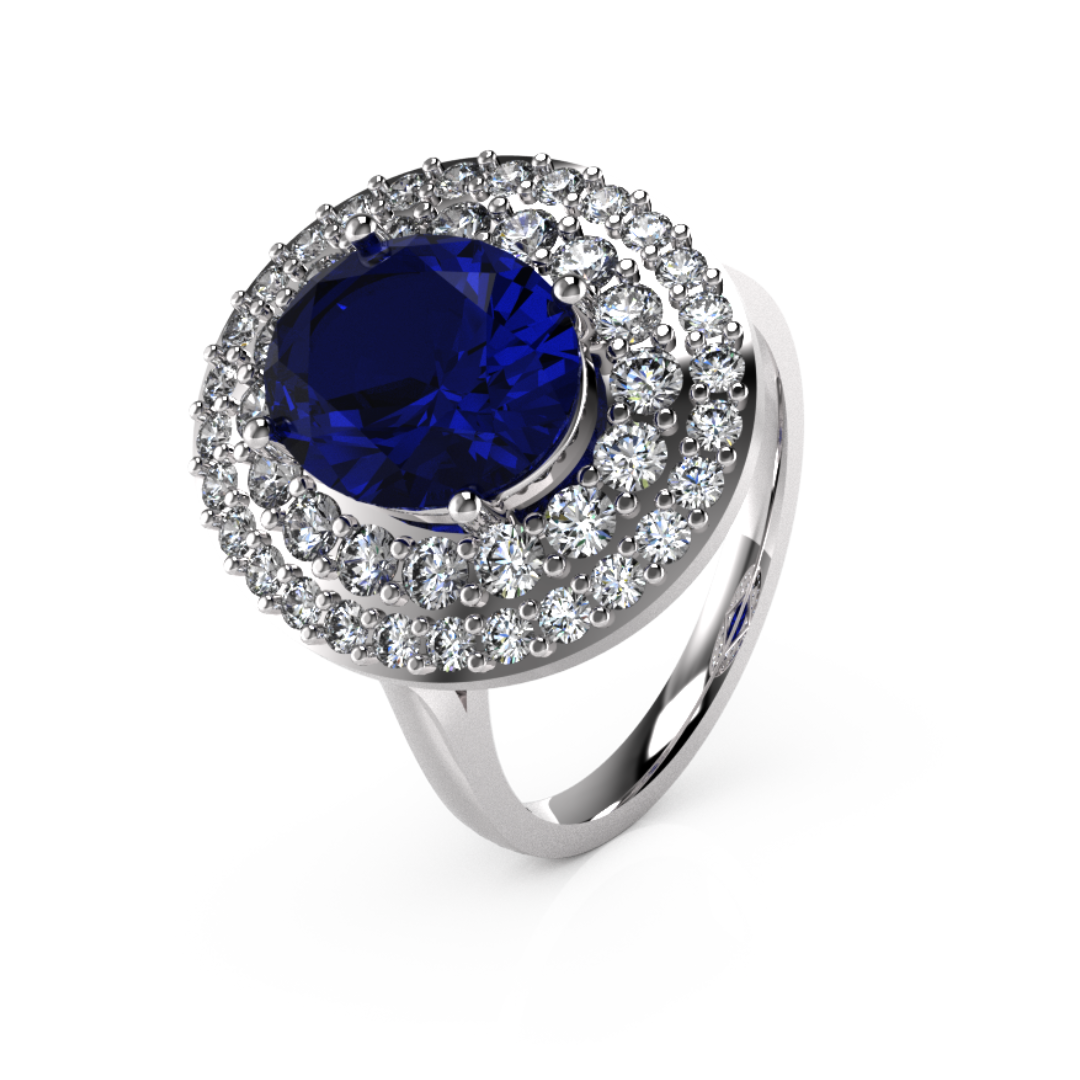 Oval Centre with Double Halo