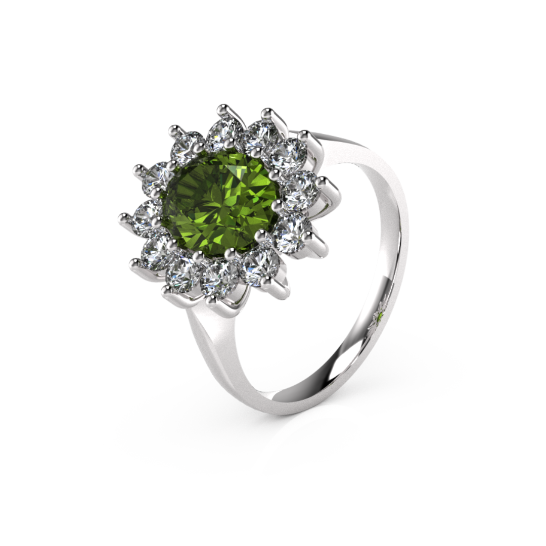 Oval Star Cluster Ring